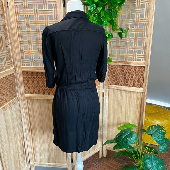 Black Button Down Shirt Dress - Picture 6 of 10